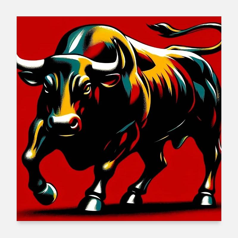taureau Poster 60 x 60 cm