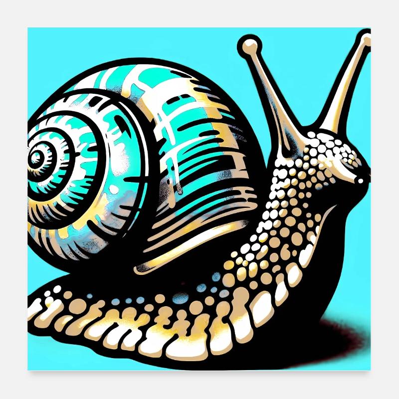 Snail Poster 24" x 24" (60x60 cm)