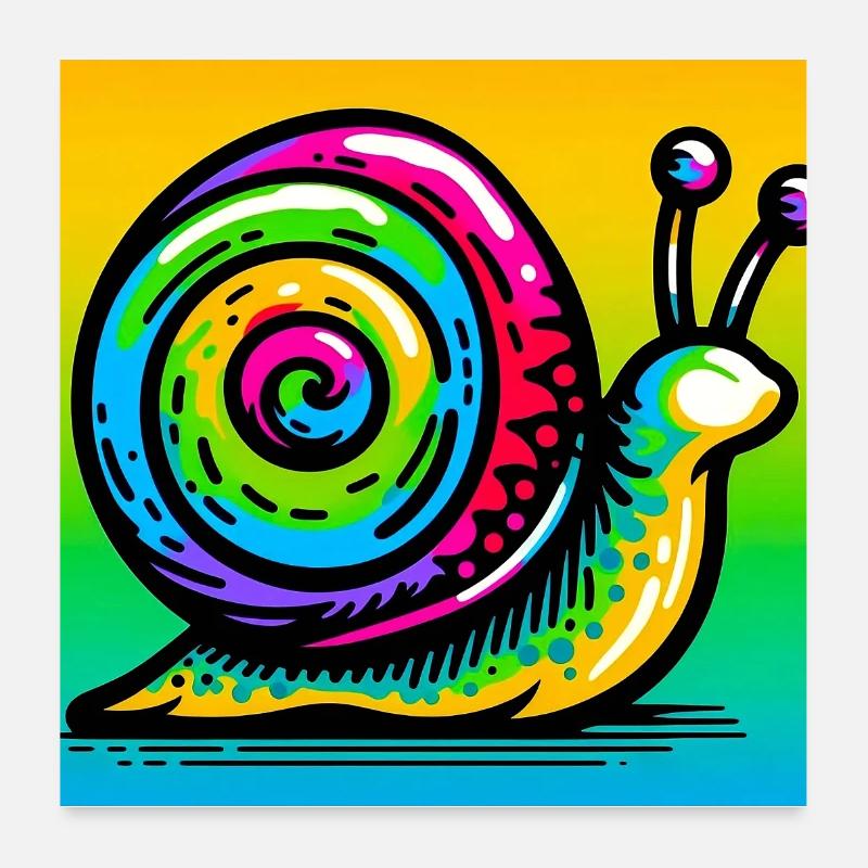 Snail Poster 24" x 24" (60x60 cm)