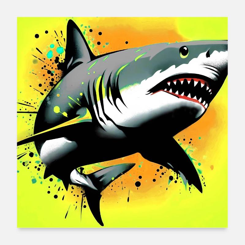 Requin Poster 60 x 60 cm