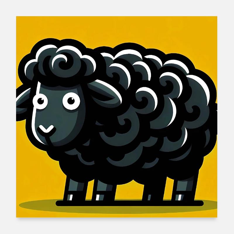 Mouton noir Poster 60 x 60 cm