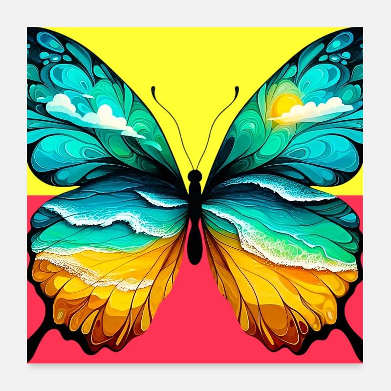 Schmetterling Poster 60x60 cm