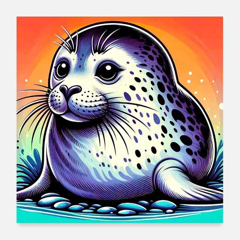 seal Poster 24" x 24" (60x60 cm)