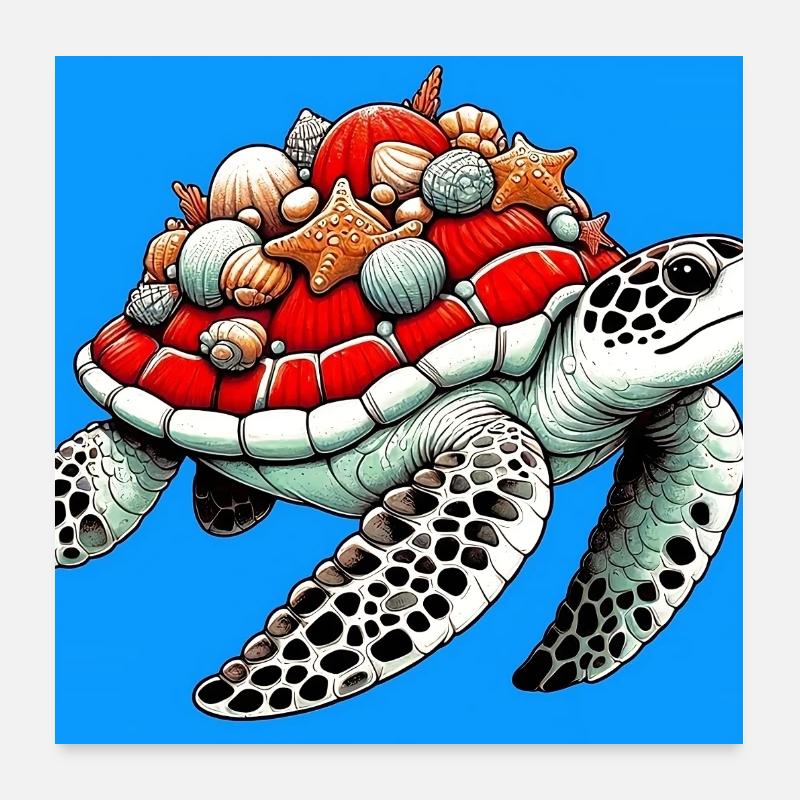 Schildkröte Poster 60x60 cm