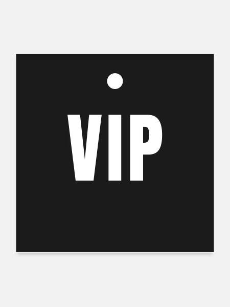 VIP Badge - Ehrengast Geburtstag Party Look - Poster 60x60 cm - Weiß - Vorne