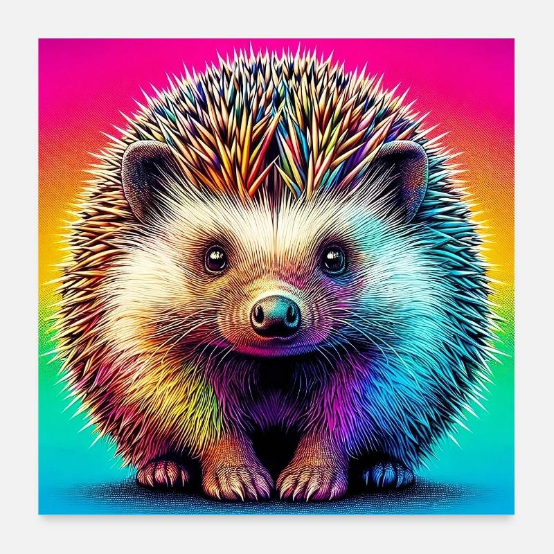 hérisson Poster 60 x 60 cm
