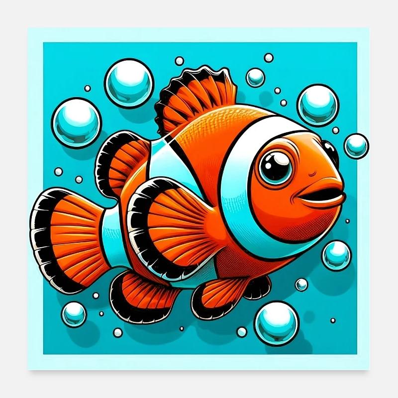 Clownfisch Poster 60x60 cm