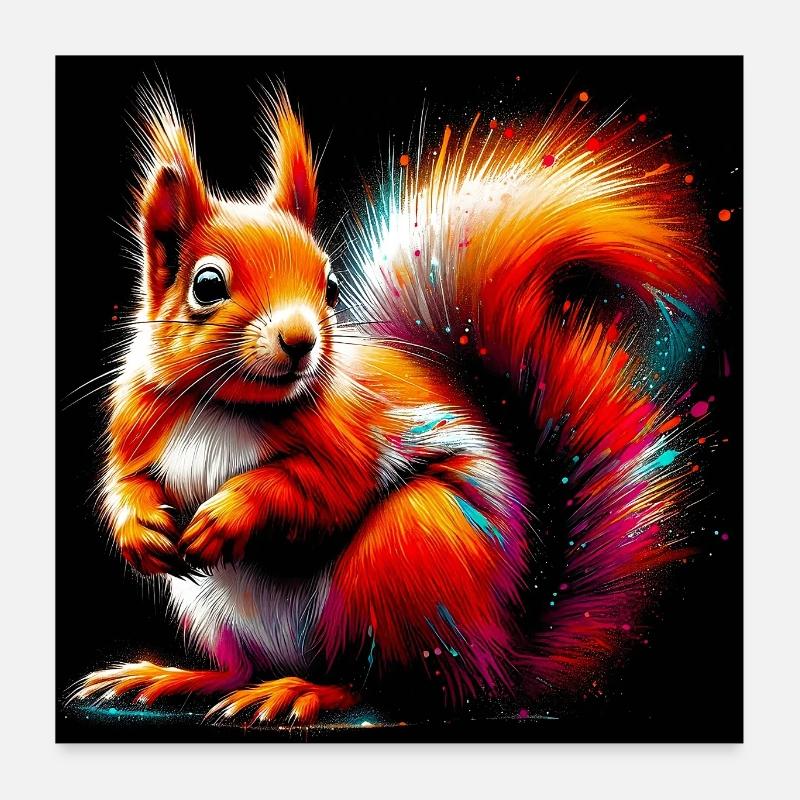 squirrel Poster 24" x 24" (60x60 cm)