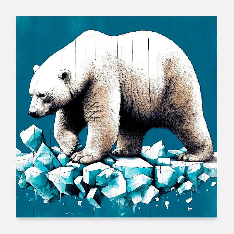 polar bear Poster 24" x 24" (60x60 cm)