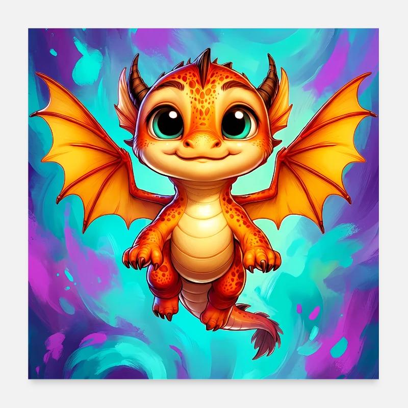 Drache Poster 60x60 cm