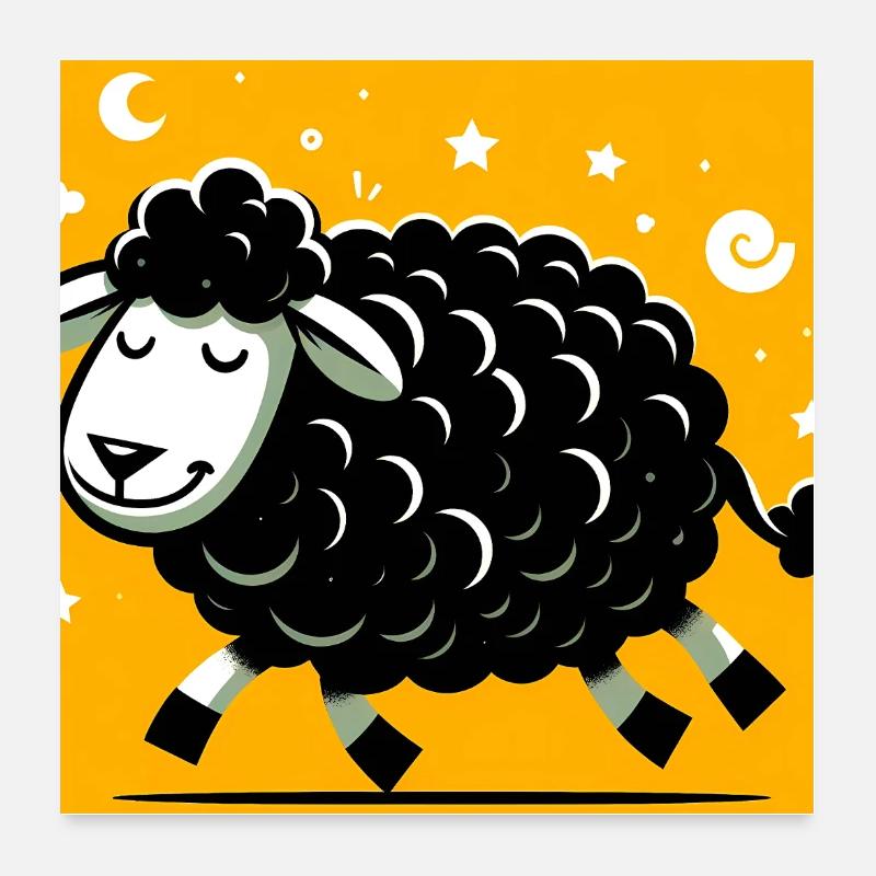 Mouton noir Poster 60 x 60 cm