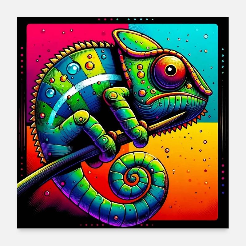 chameleon Poster 24" x 24" (60x60 cm)