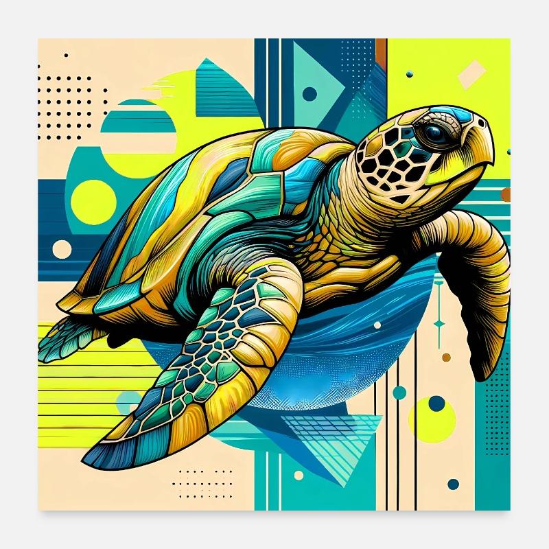 turtle Poster 24" x 24" (60x60 cm)