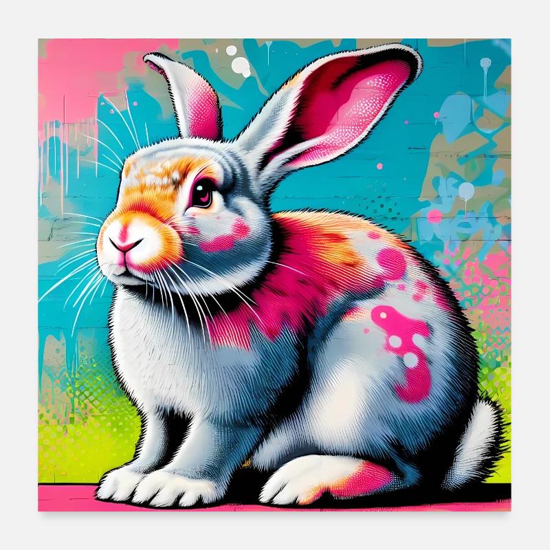 rabbit Poster 24" x 24" (60x60 cm)