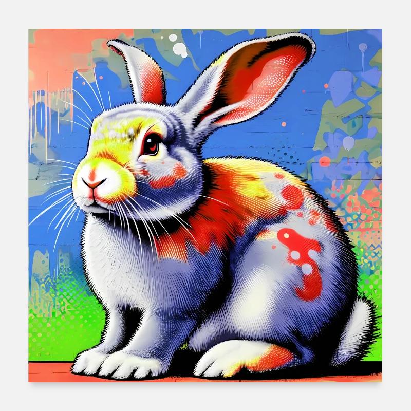 rabbit Poster 24" x 24" (60x60 cm)