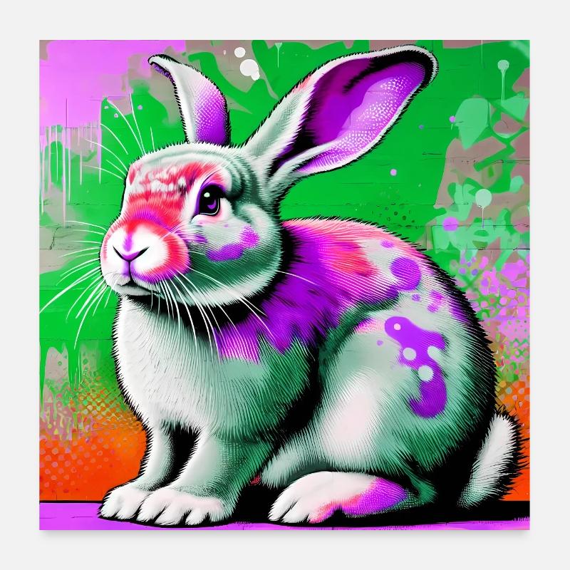 rabbit Poster 24" x 24" (60x60 cm)