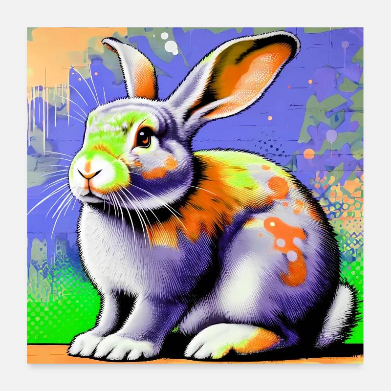 rabbit Poster 24" x 24" (60x60 cm)