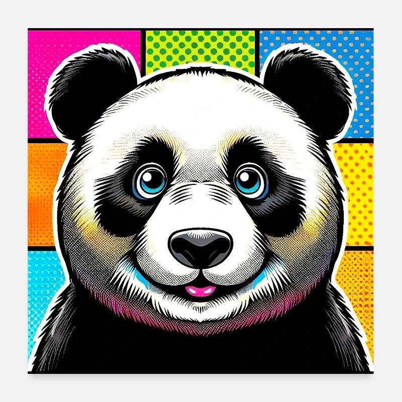 panda Poster 60 x 60 cm