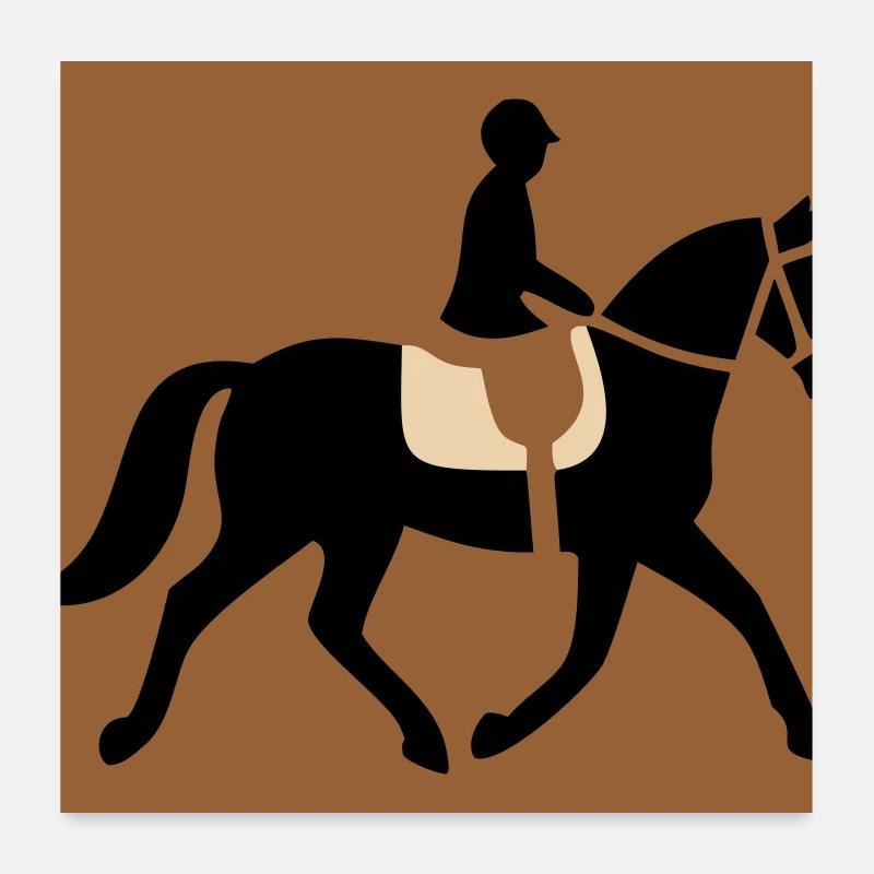 Cavalier équestre passe-temps Poster 60 x 60 cm