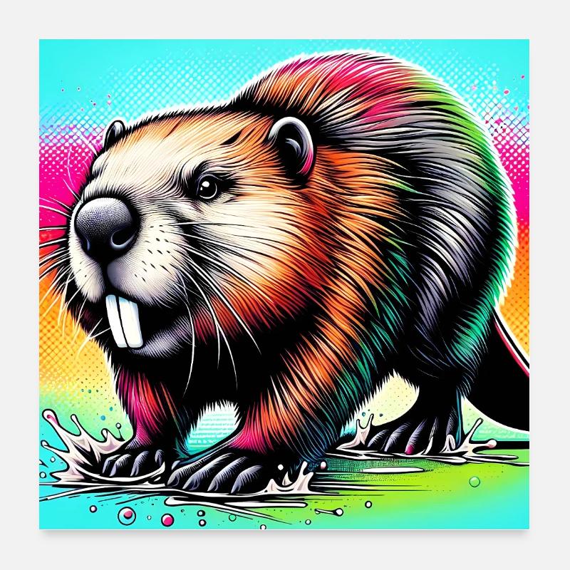 castor Poster 60 x 60 cm