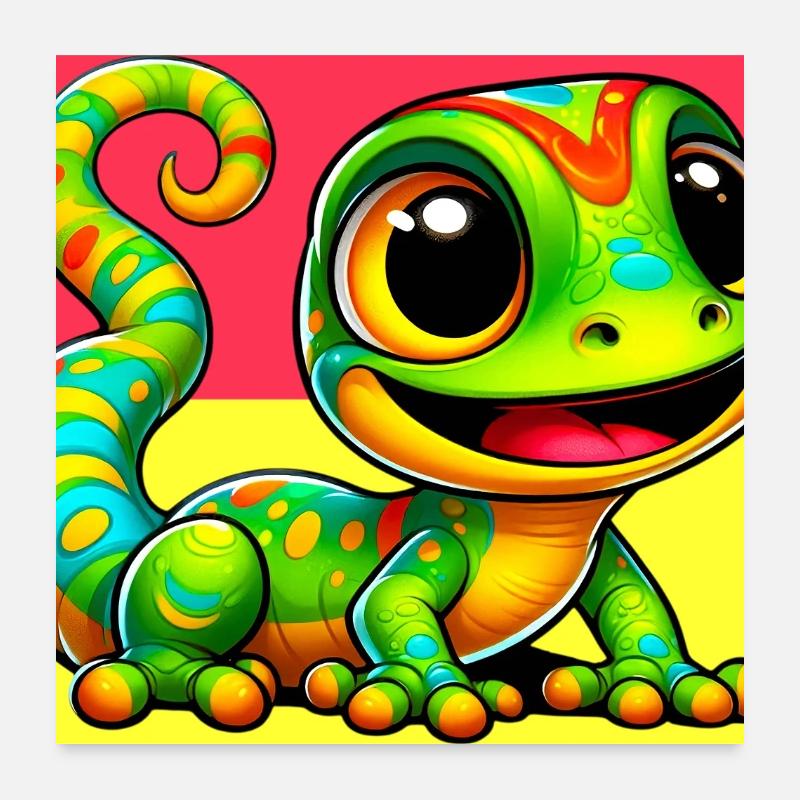 Gecko Poster 24" x 24" (60x60 cm)