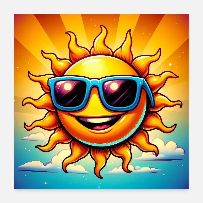 Sonne Poster 60x60 cm