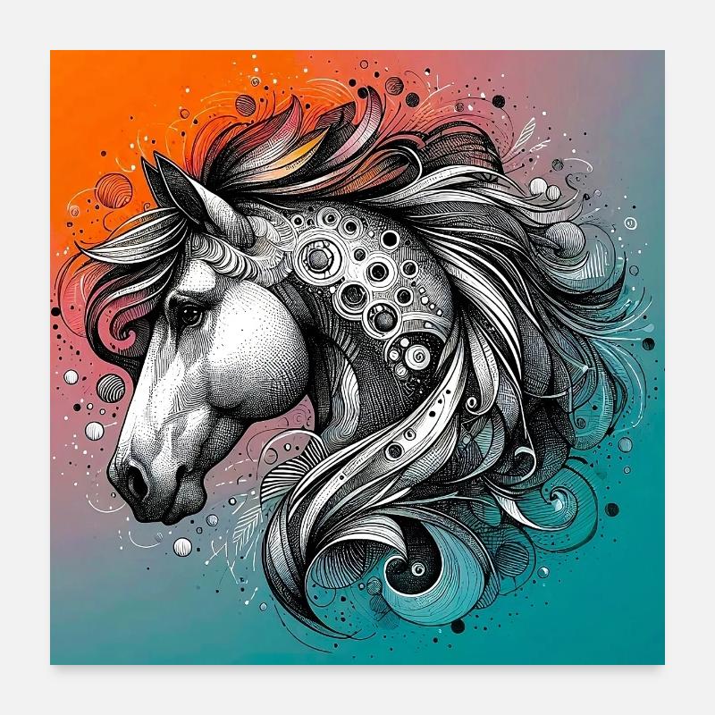 cheval Poster 60 x 60 cm