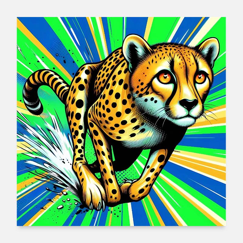 guépard Poster 60 x 60 cm