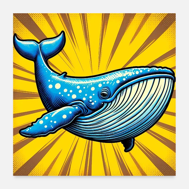 whale Poster 24" x 24" (60x60 cm)
