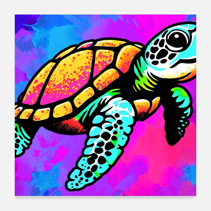 tortue Poster 60 x 60 cm