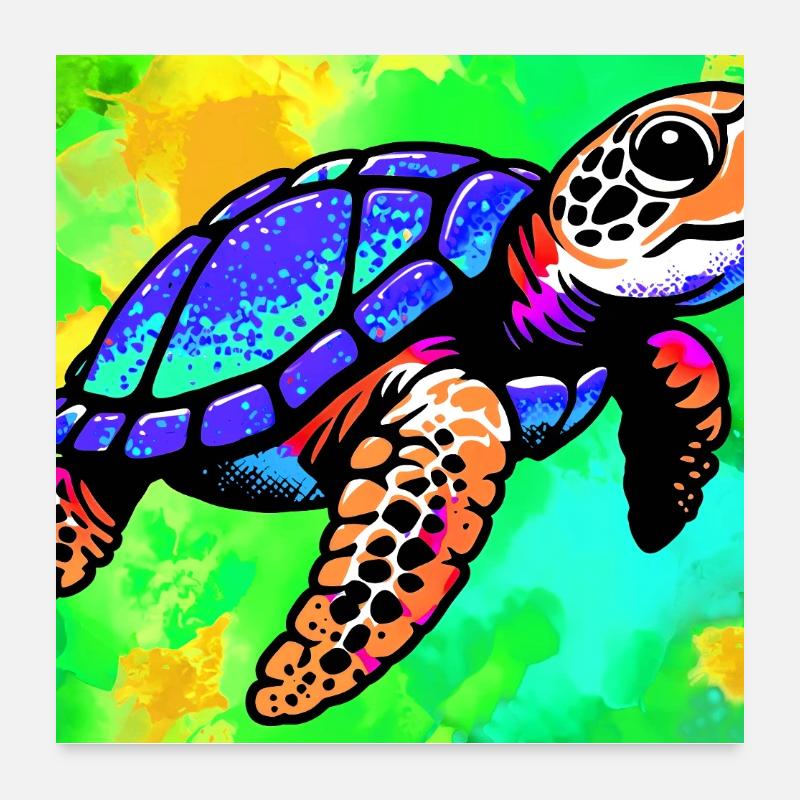 Schildkröte Poster 60x60 cm