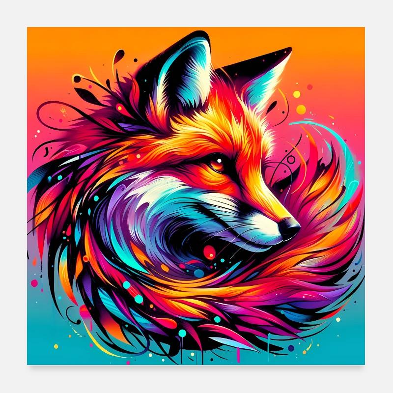 Fuchs Poster 60x60 cm