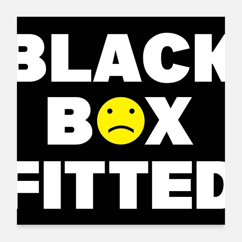 Black Box Fitted - Car Auto Window Bumper Decal Poster 24" x 24" (60x60 cm)