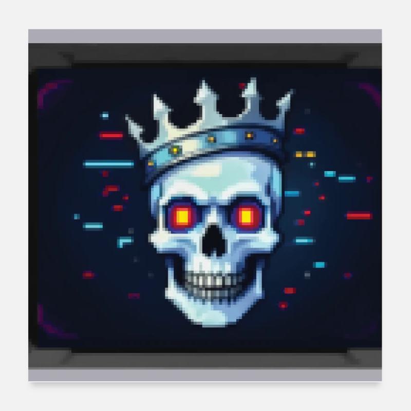 PIXEL PIRATE - geek & scifi - Poster 60 x 60 cm - blanc