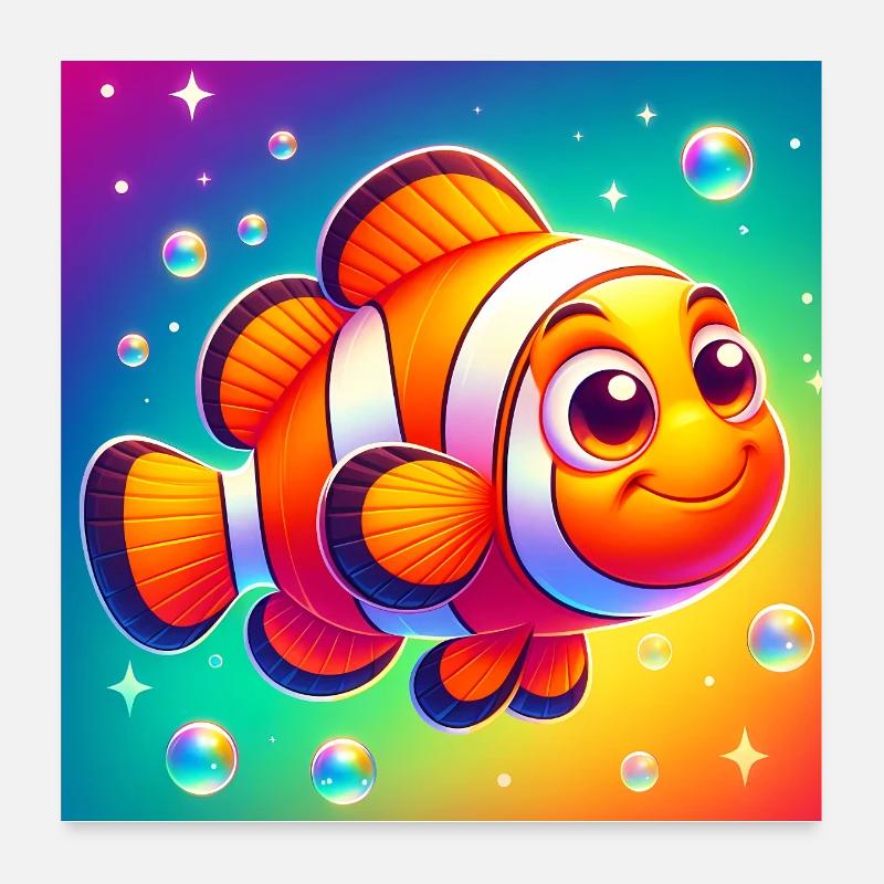 Clownfisch Poster 60x60 cm