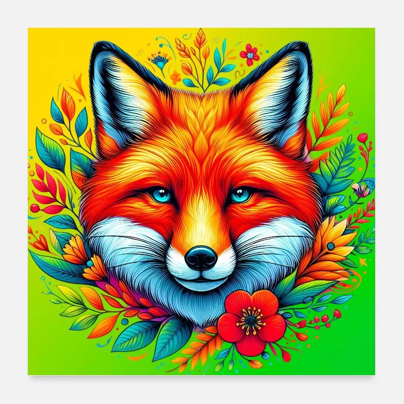 fox Poster 24" x 24" (60x60 cm)