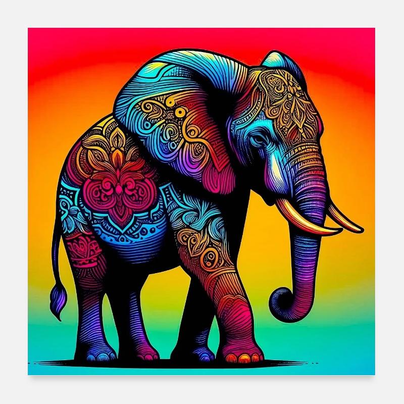 Elefant Poster 60x60 cm