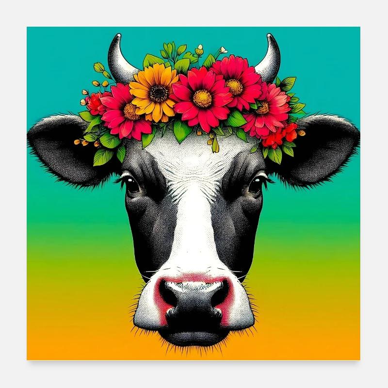 vache Poster 60 x 60 cm