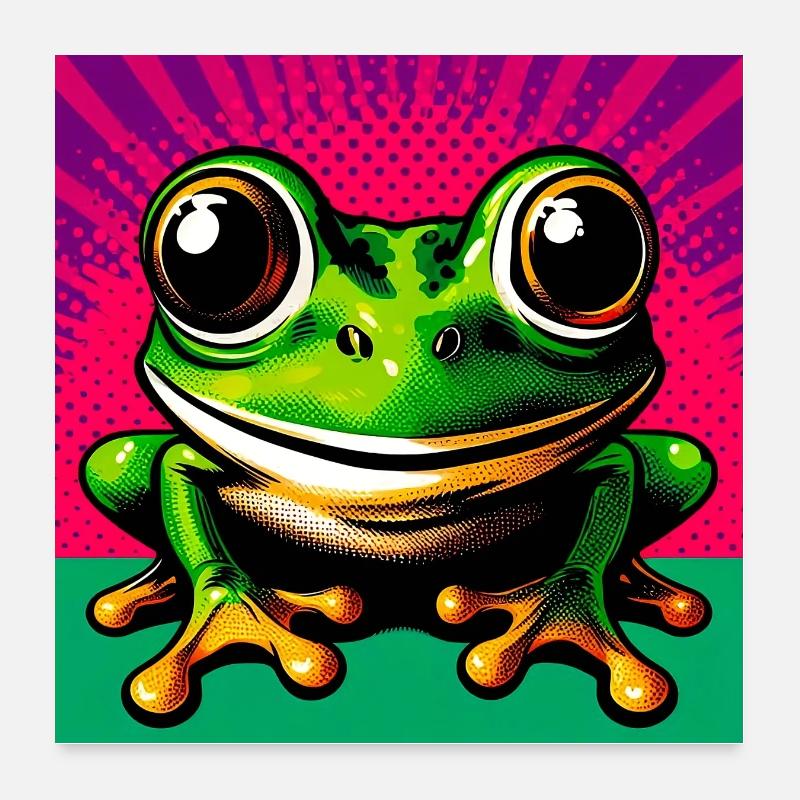 Frosch Poster 60x60 cm