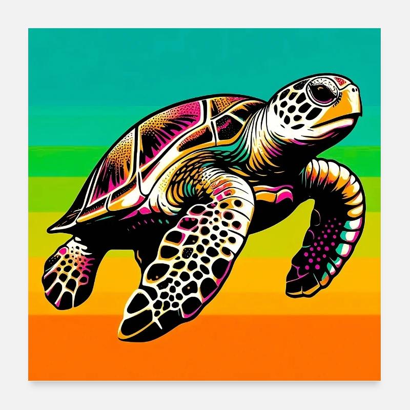 tortue Poster 60 x 60 cm