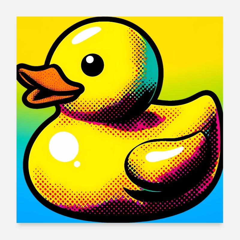 Caneton Canard Canard Canard Poster 60 x 60 cm