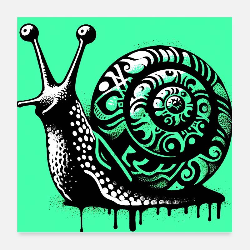 Schnecke Poster 60x60 cm