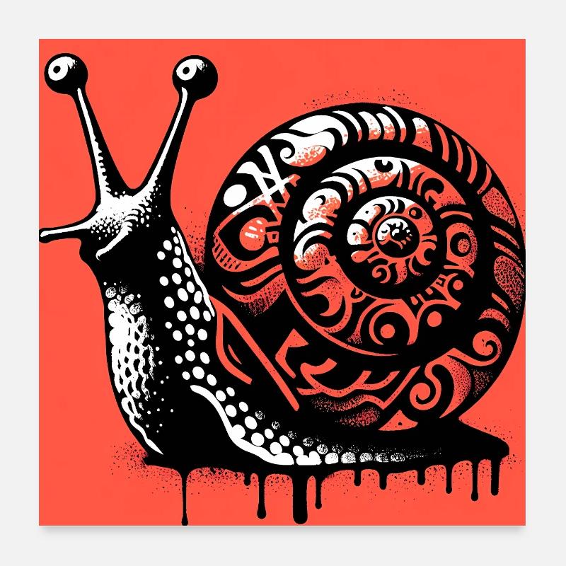Escargot Poster 60 x 60 cm