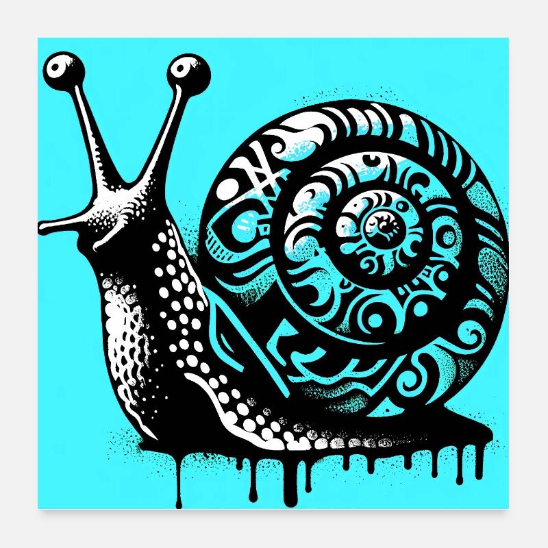 Snail Poster 24" x 24" (60x60 cm)