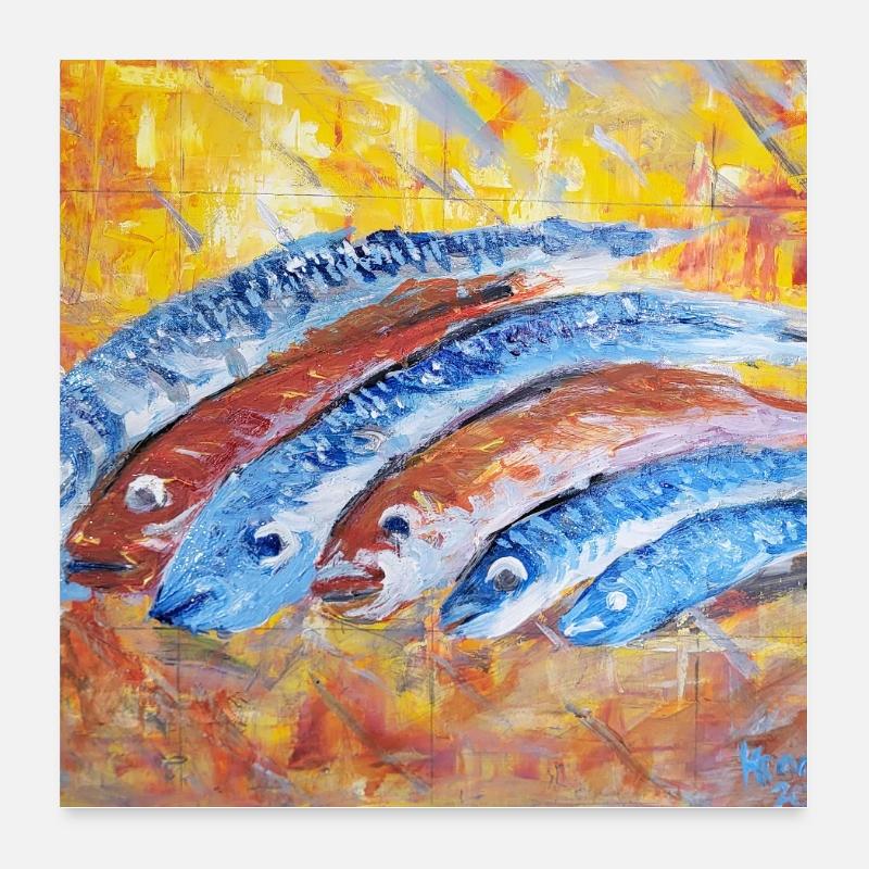 Happy Pisces Poster 24" x 24" (60x60 cm)