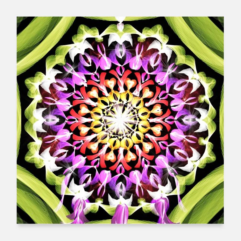 Attrape-rêves fleur mandala Poster 60 x 60 cm