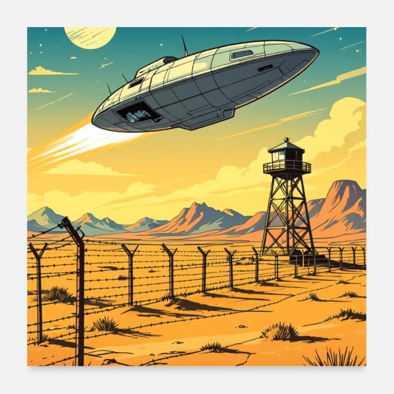 Zone 51 – La base interdite du désert Poster 60 x 60 cm