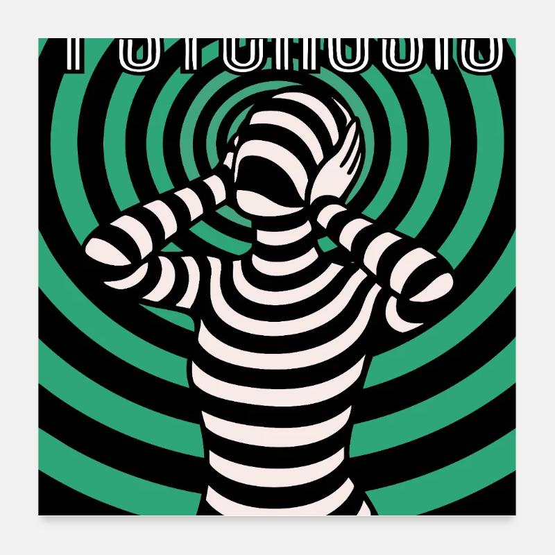 Psychedelische Psyche, Hypnos, Halluzination  Poster 60x60 cm