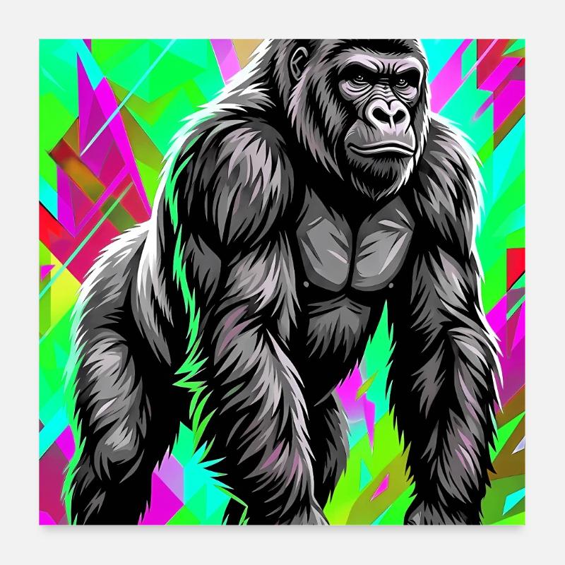 gorille Poster 60 x 60 cm