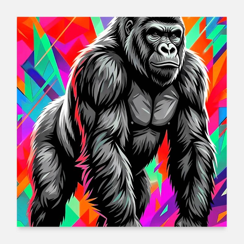gorille Poster 60 x 60 cm